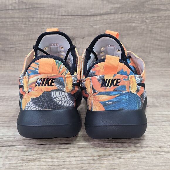 Nike Roshe Two Flyknit ID Women's Sz 7.5 Orange Floral Print Shoes (897153-992) - Picture 4 of 9